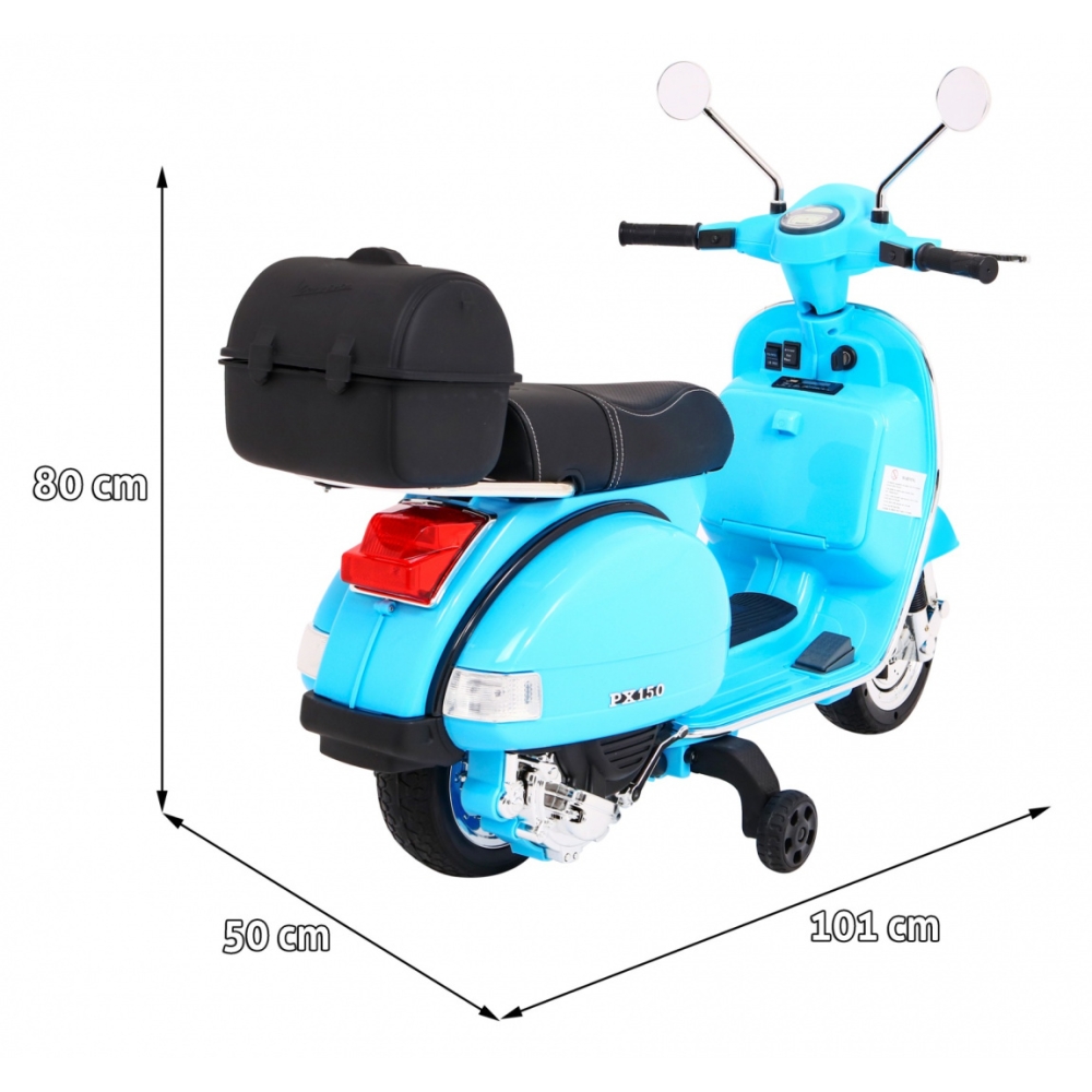 Elektrinis motoroleris vaikams Vespa, Blue-Elektromobiliai vaikams, Motociklai-e-vaikas