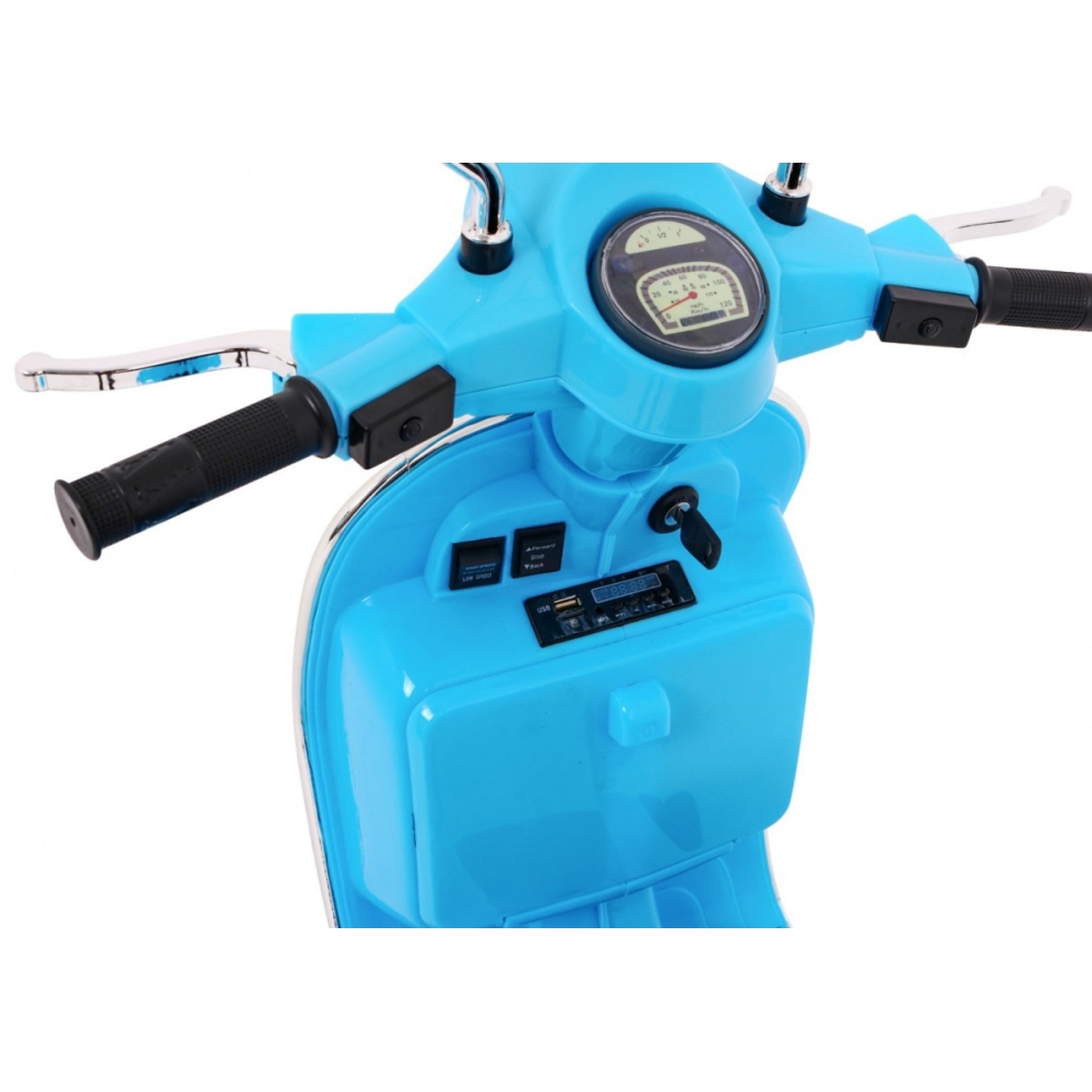 Elektrinis motoroleris vaikams Vespa, Blue-Elektromobiliai vaikams, Motociklai-e-vaikas