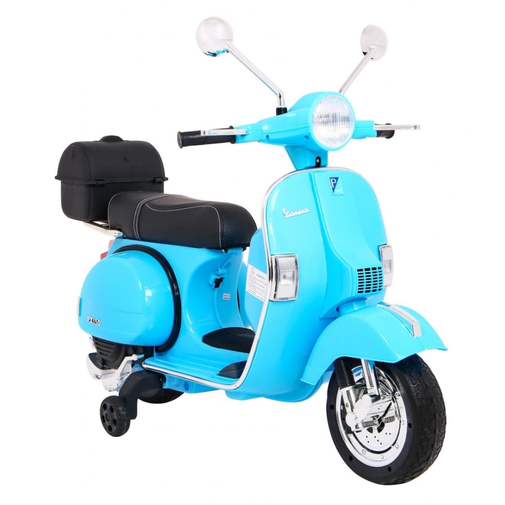 Elektrinis motoroleris vaikams Vespa, Blue-Elektromobiliai vaikams, Motociklai-e-vaikas