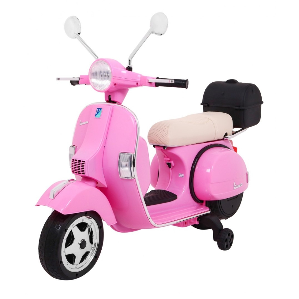 Elektrinis motoroleris vaikams Vespa, Pink-Elektromobiliai vaikams, Motociklai-e-vaikas