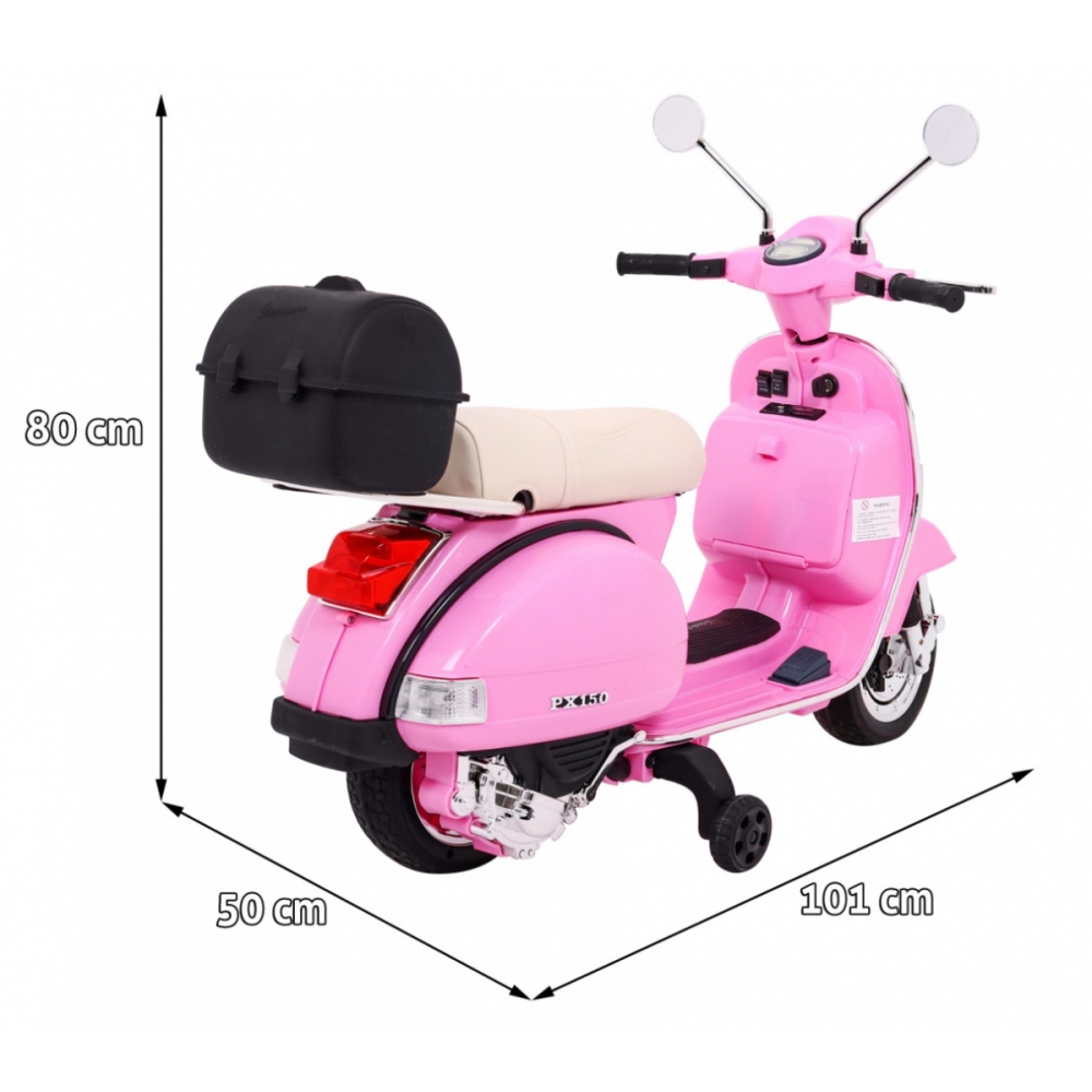 Elektrinis motoroleris vaikams Vespa, Pink-Elektromobiliai vaikams, Motociklai-e-vaikas
