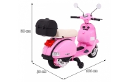 Elektrinis motoroleris vaikams Vespa, Pink-Elektromobiliai vaikams, Motociklai-e-vaikas