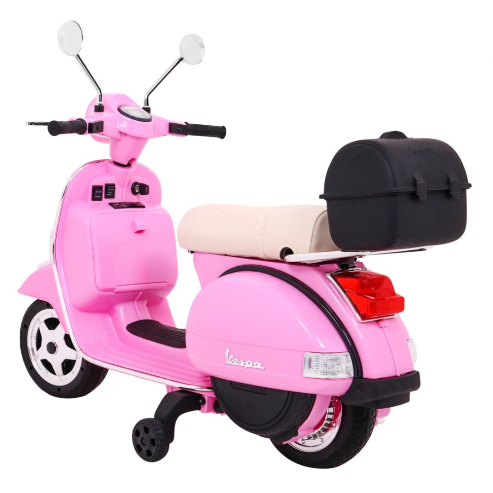 Elektrinis motoroleris vaikams Vespa, Pink-Elektromobiliai vaikams, Motociklai-e-vaikas