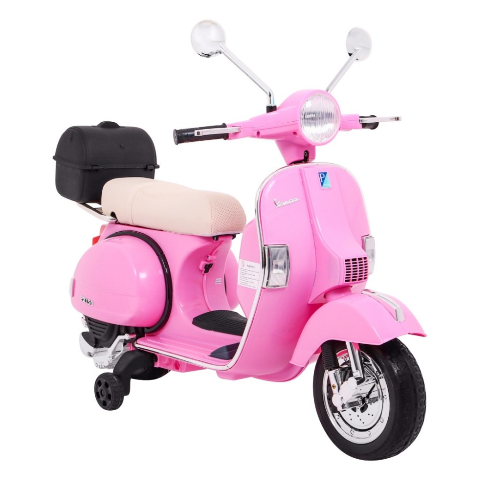 Elektrinis motoroleris vaikams Vespa, Pink-Elektromobiliai vaikams, Motociklai-e-vaikas
