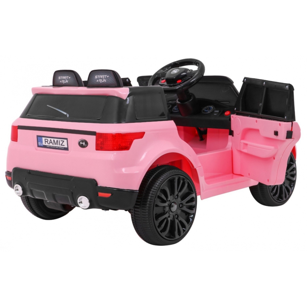 Elektromobilis Start Run, Pink-Elektromobiliai vaikams, Visureigiai-e-vaikas