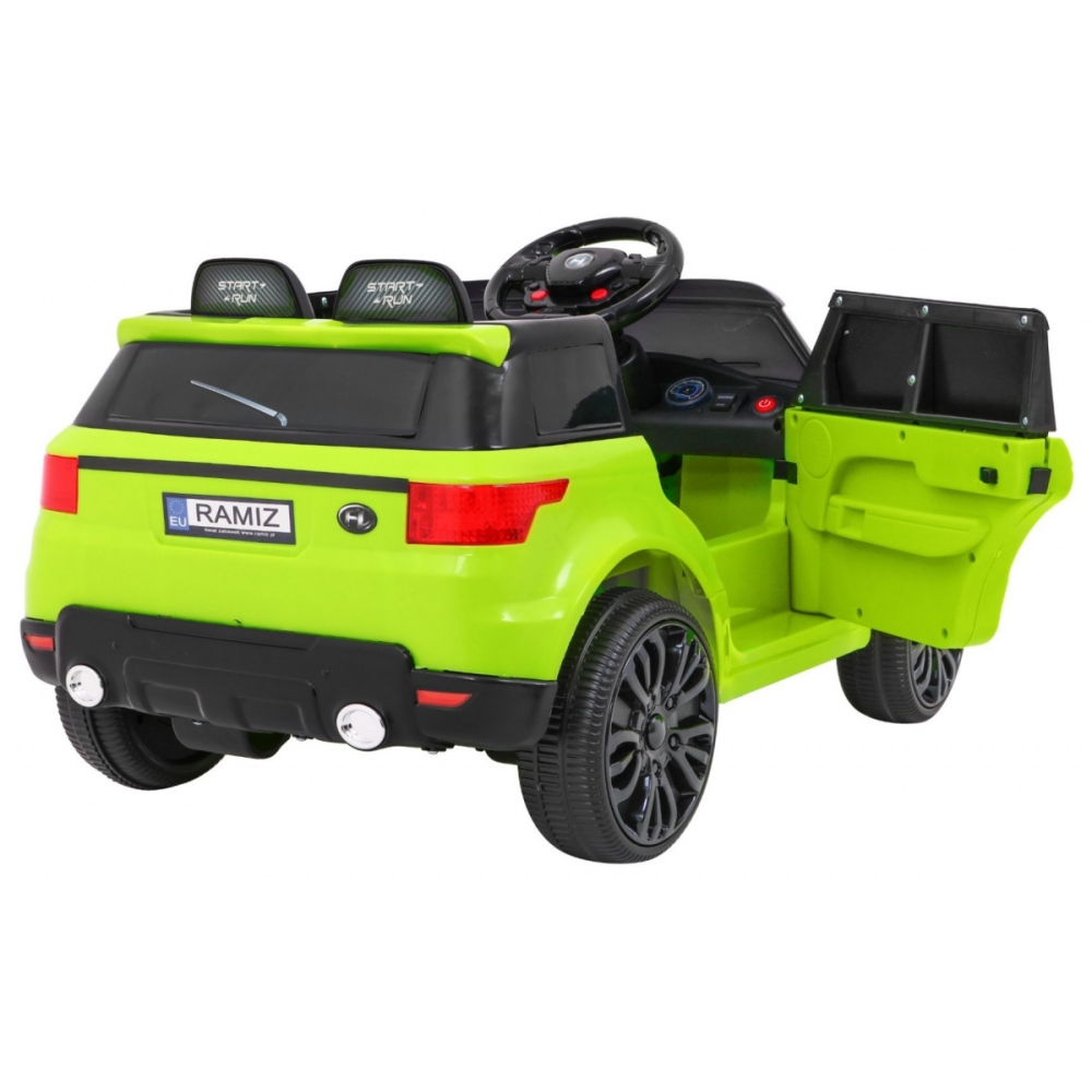 Elektromobilis Start Run, Green-Elektromobiliai vaikams, Visureigiai-e-vaikas