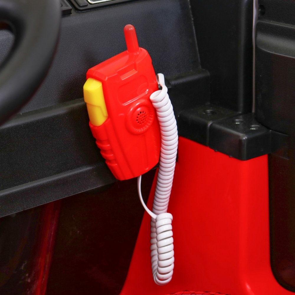 Gaisrinės automobilis + vandens patranka + megafonas + gaisrinės sirena + nuotolinio vald-Elektromobiliai vaikams, Sunkvežimiai-