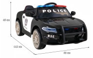 Elektromobilis Super policija, Black-Elektromobiliai vaikams, Mašinos-e-vaikas