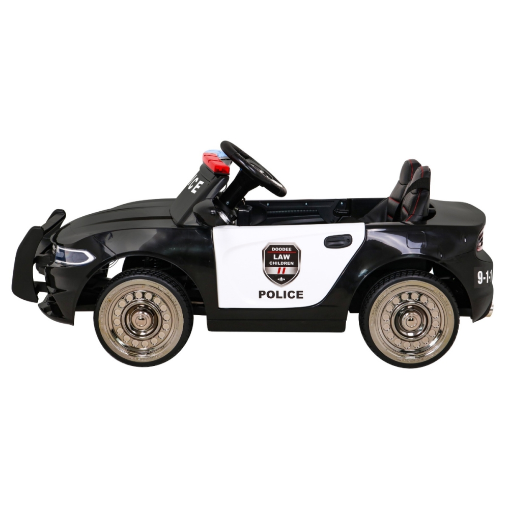 Elektromobilis Super policija, Black-Elektromobiliai vaikams, Mašinos-e-vaikas