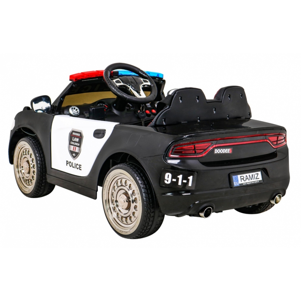 Elektromobilis Super policija, Black-Elektromobiliai vaikams, Mašinos-e-vaikas
