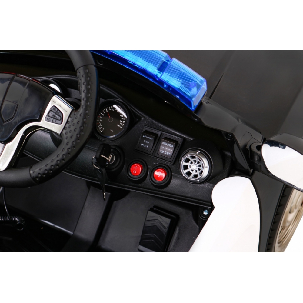 Elektromobilis Super policija, Black-Elektromobiliai vaikams, Mašinos-e-vaikas