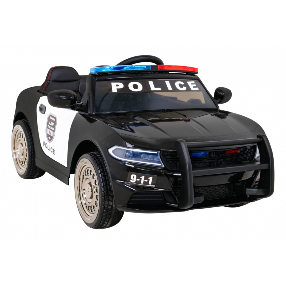 Elektromobilis Super policija, Black-Elektromobiliai vaikams, Mašinos-e-vaikas