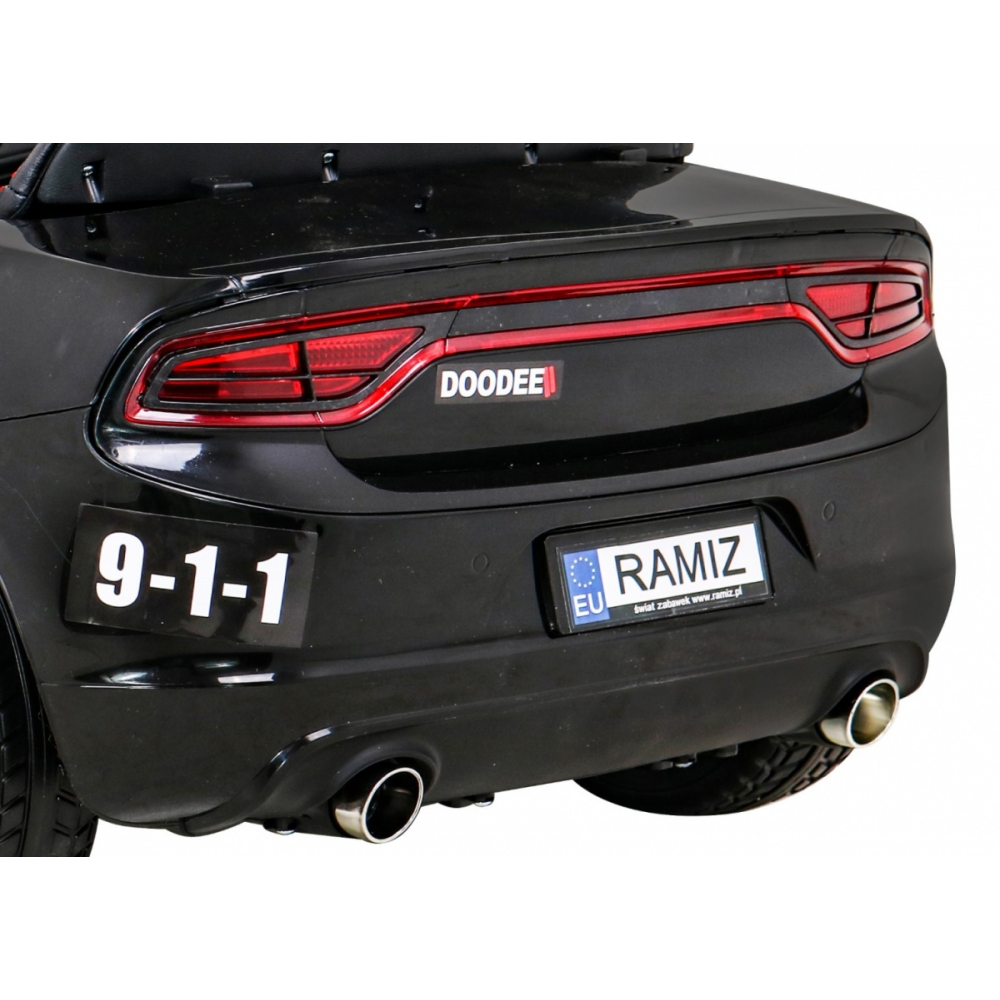 Elektromobilis Super policija, Black-Elektromobiliai vaikams, Mašinos-e-vaikas