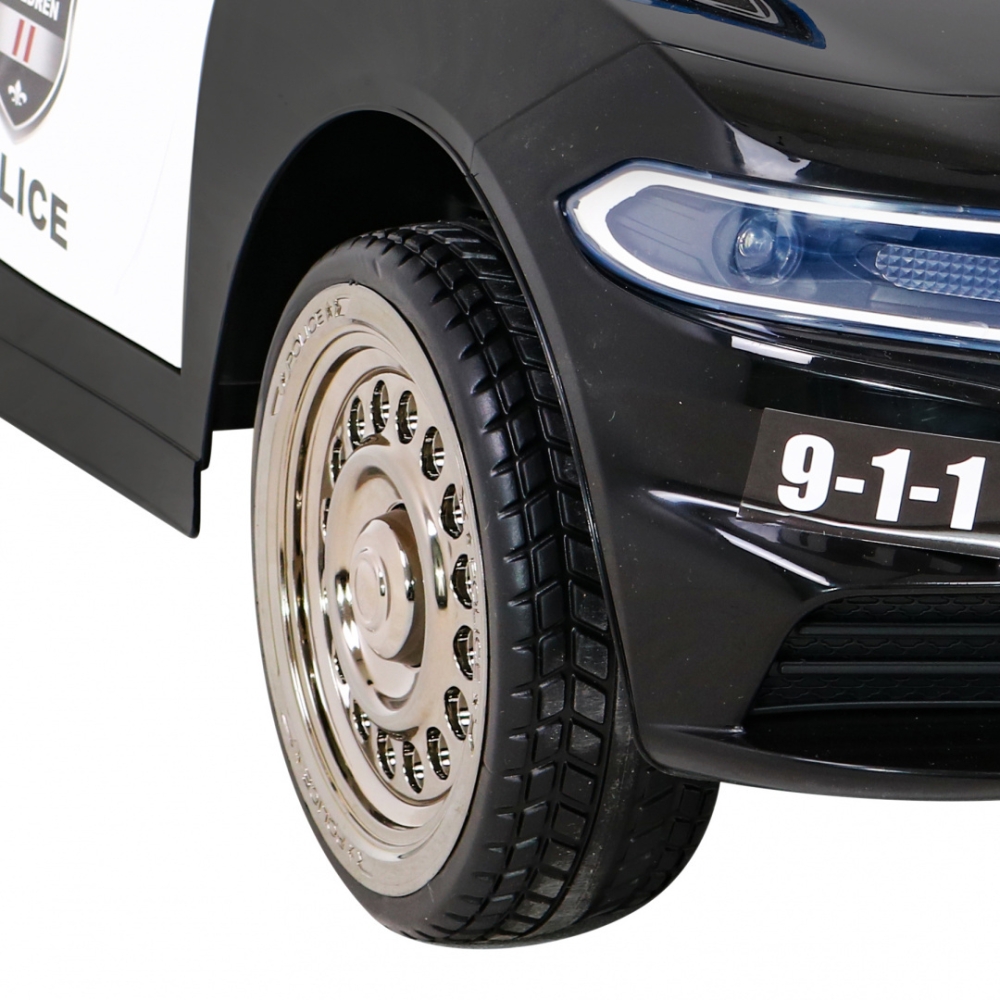 Elektromobilis Super policija, Black-Elektromobiliai vaikams, Mašinos-e-vaikas