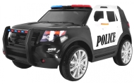 Elektromobilis Policija + Sirenos + Megafonas, Black-Elektromobiliai vaikams, Visureigiai-e-vaikas