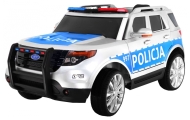 Auto SUV Policja na akumulator dla dzieci + Syreny + Światła + Megafon + Pilot
