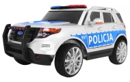 Auto SUV Policja na akumulator dla dzieci + Syreny + Światła + Megafon + Pilot