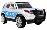 Vaikams skirtas baterijomis maitinamas policijos automobilis-visureigis + sirenos + šviesos + garsiakalbis + nuotolinio valdymo-