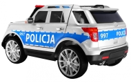 Auto SUV Policja na akumulator dla dzieci + Syreny + Światła + Megafon + Pilot