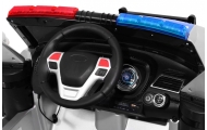 Vaikams skirtas baterijomis maitinamas policijos automobilis-visureigis + sirenos + šviesos + garsiakalbis + nuotolinio valdymo-