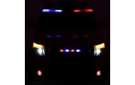 Vaikams skirtas baterijomis maitinamas policijos automobilis-visureigis + sirenos + šviesos + garsiakalbis + nuotolinio valdymo-