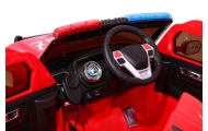 Auto SUV Straż Pożarna na akumulator dla dzieci + Syreny + Światła + Megafon + Pilot + Wolny Start + Naklejki