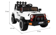 Elektromobilis Full Time 4WD 4x4, White-Elektromobiliai vaikams, Visureigiai-e-vaikas