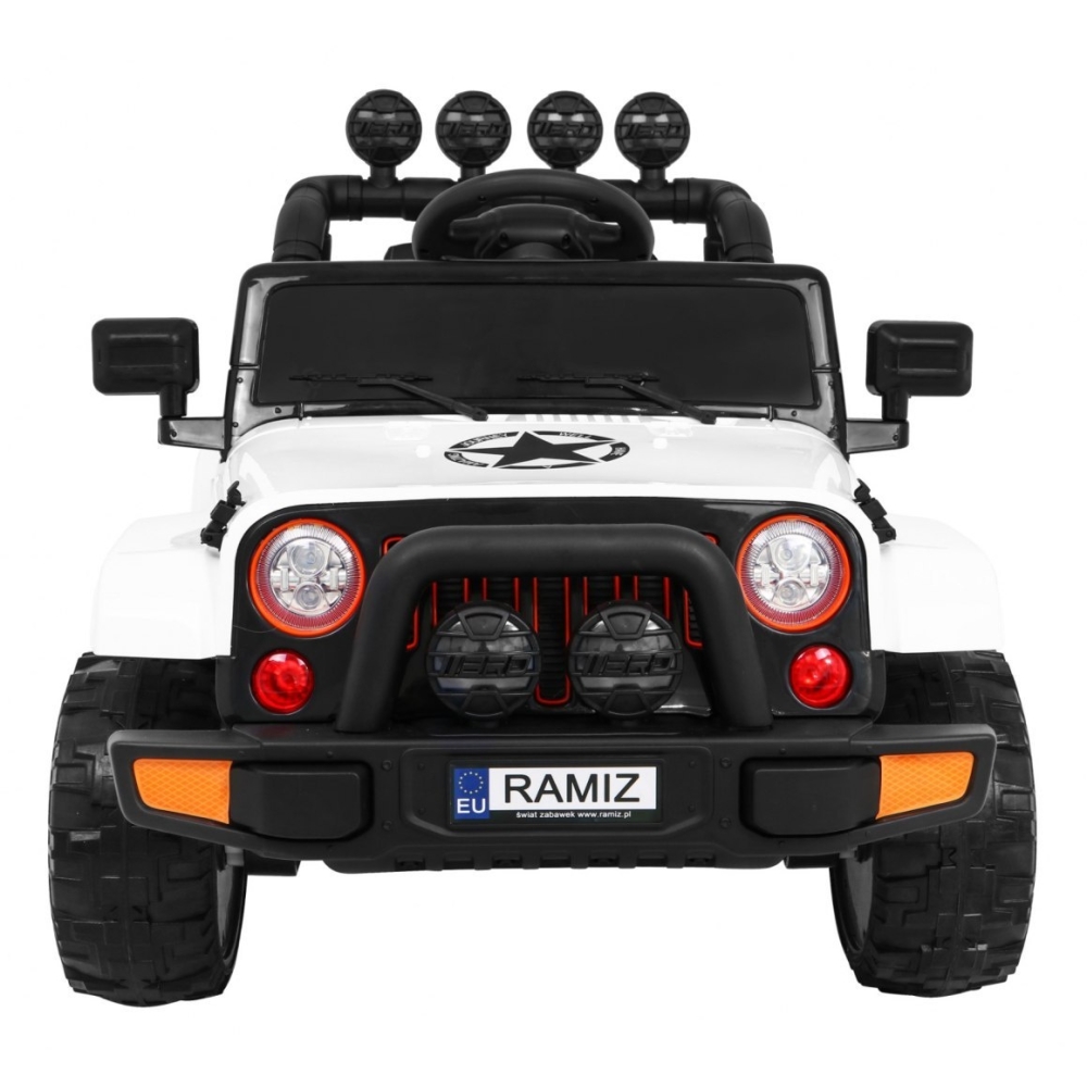 Elektromobilis Full Time 4WD 4x4, White-Elektromobiliai vaikams, Visureigiai-e-vaikas