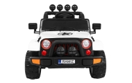 Auto Terenowe Full Time 4WD dla dzieci Biały + Napęd 4x4 + Pilot + Audio LED + Schowek