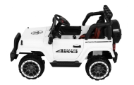 Auto Terenowe Full Time 4WD dla dzieci Biały + Napęd 4x4 + Pilot + Audio LED + Schowek