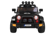 Auto Terenowe Full Time 4WD dla dzieci Czarny + Napęd 4x4 + Pilot + Audio LED + Schowek