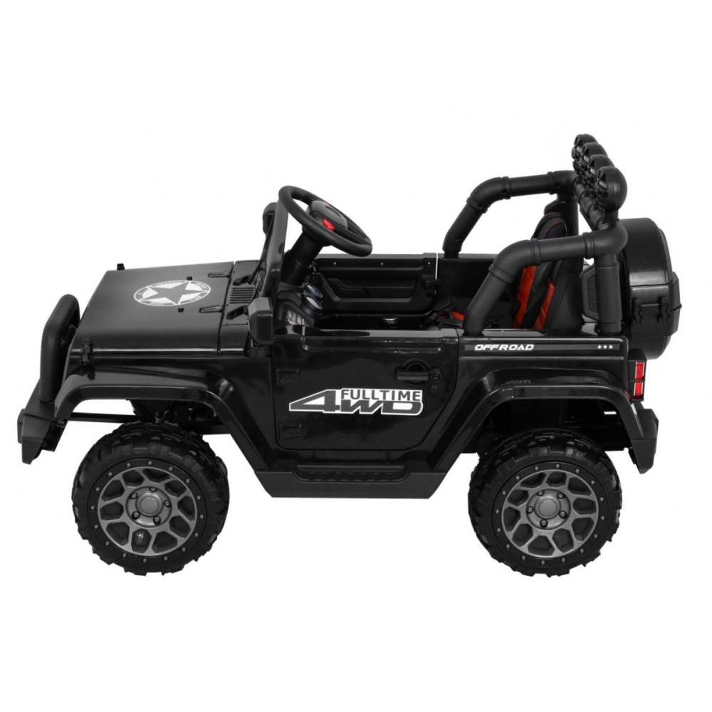 Elektromobilis Full Time 4WD 4x4, Black-Elektromobiliai vaikams, Visureigiai-e-vaikas