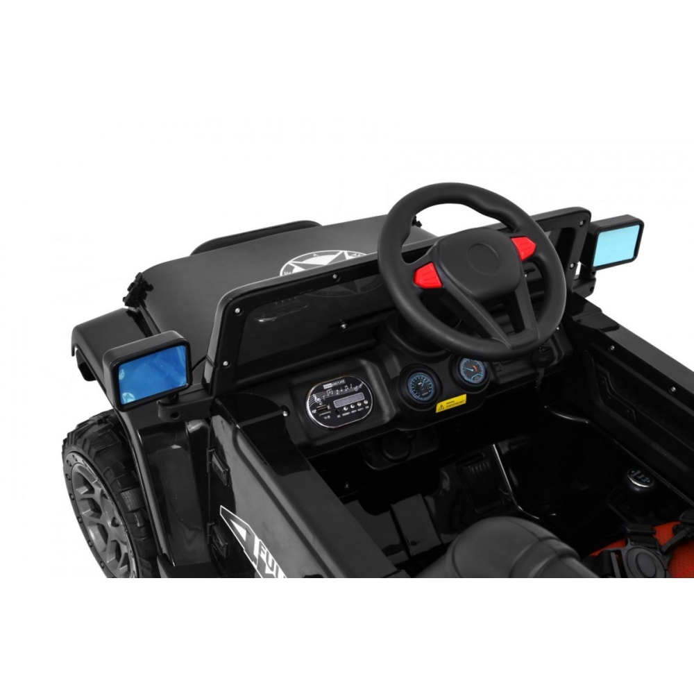 Elektromobilis Full Time 4WD 4x4, Black-Elektromobiliai vaikams, Visureigiai-e-vaikas