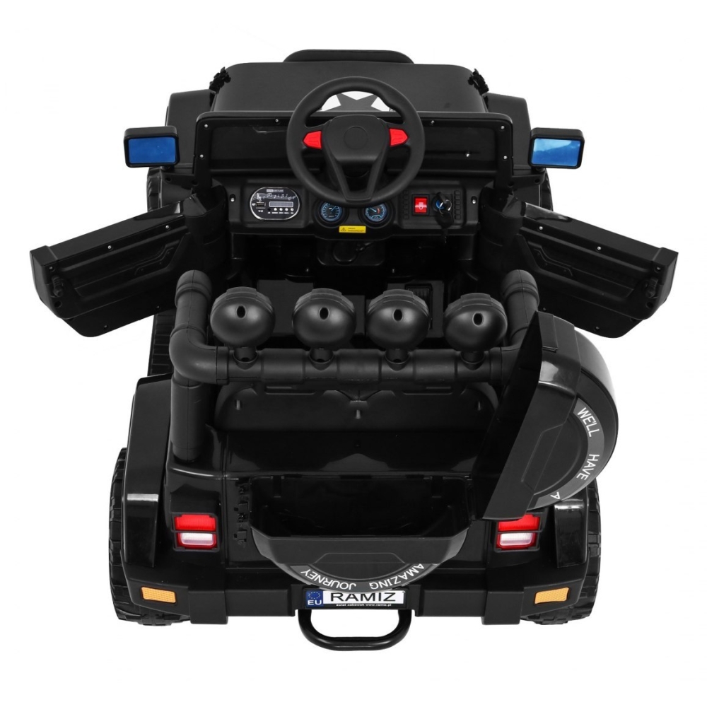 Elektromobilis Full Time 4WD 4x4, Black-Elektromobiliai vaikams, Visureigiai-e-vaikas
