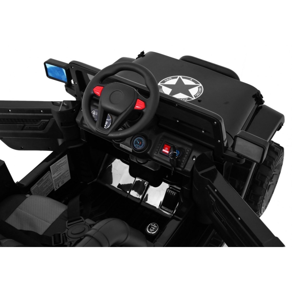 Elektromobilis Full Time 4WD 4x4, Black-Elektromobiliai vaikams, Visureigiai-e-vaikas