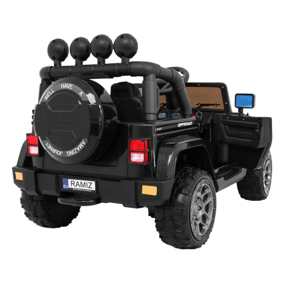 Elektromobilis Full Time 4WD 4x4, Black-Elektromobiliai vaikams, Visureigiai-e-vaikas