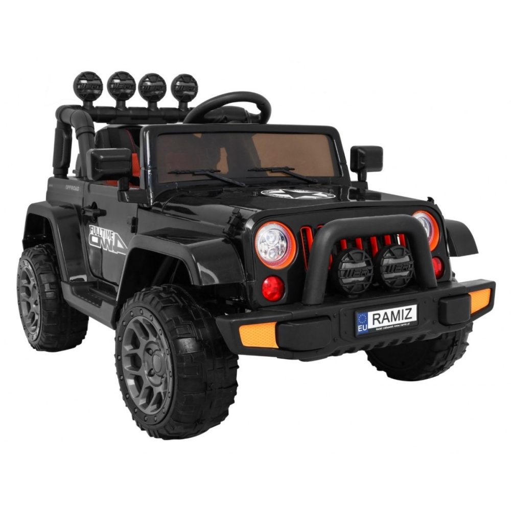 Elektromobilis Full Time 4WD 4x4, Black-Elektromobiliai vaikams, Visureigiai-e-vaikas