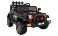 Auto Terenowe Full Time 4WD dla dzieci Czarny + Napęd 4x4 + Pilot + Audio LED + Schowek