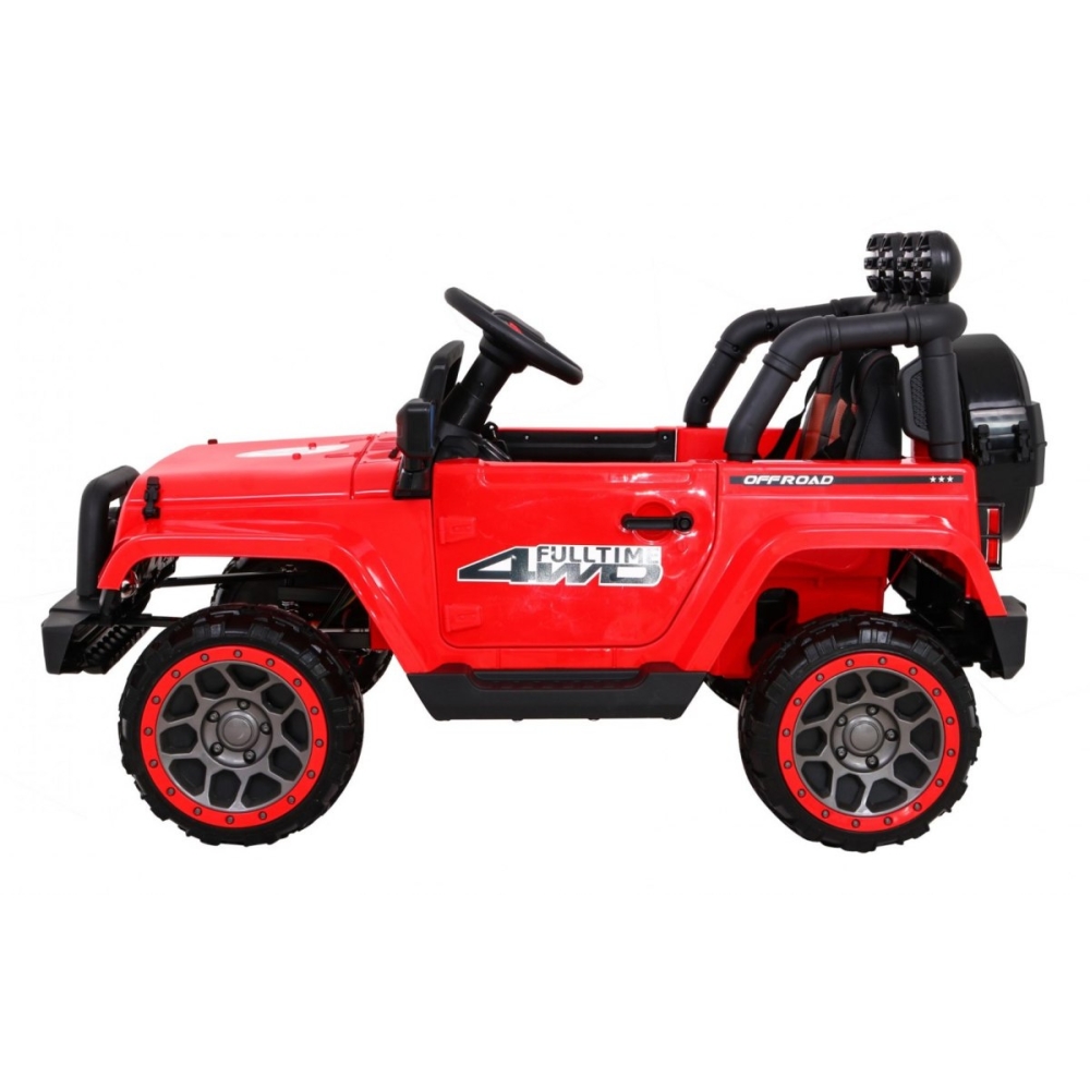 Elektromobilis Full Time 4WD 4x4, Red-Elektromobiliai vaikams, Visureigiai-e-vaikas