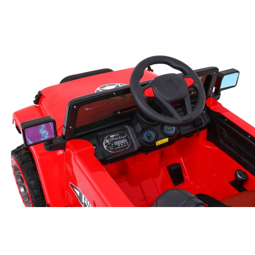 Elektromobilis Full Time 4WD 4x4, Red-Elektromobiliai vaikams, Visureigiai-e-vaikas