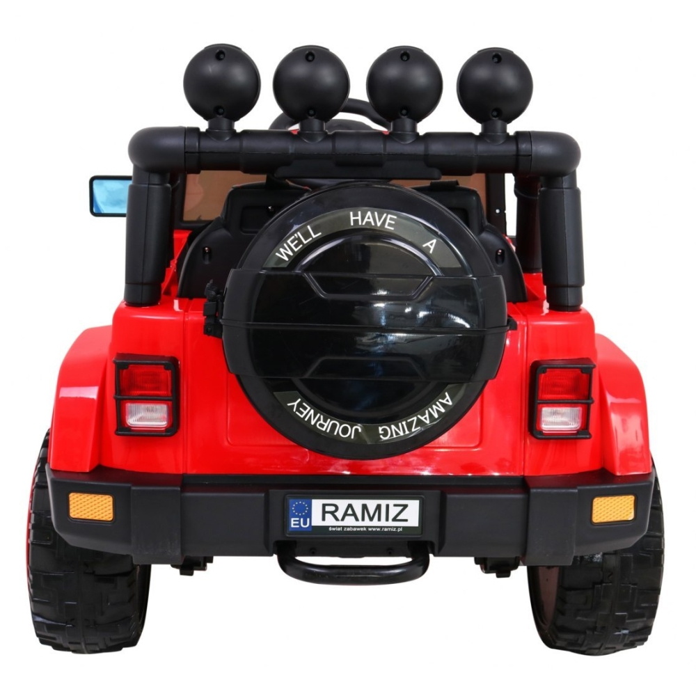 Elektromobilis Full Time 4WD 4x4, Red-Elektromobiliai vaikams, Visureigiai-e-vaikas