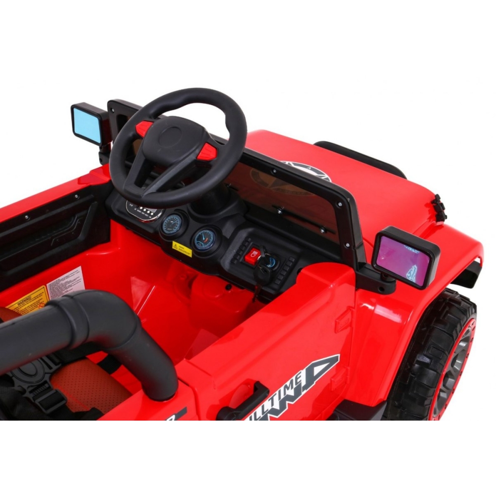 Elektromobilis Full Time 4WD 4x4, Red-Elektromobiliai vaikams, Visureigiai-e-vaikas