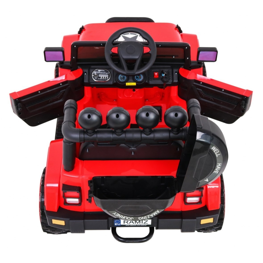 Elektromobilis Full Time 4WD 4x4, Red-Elektromobiliai vaikams, Visureigiai-e-vaikas