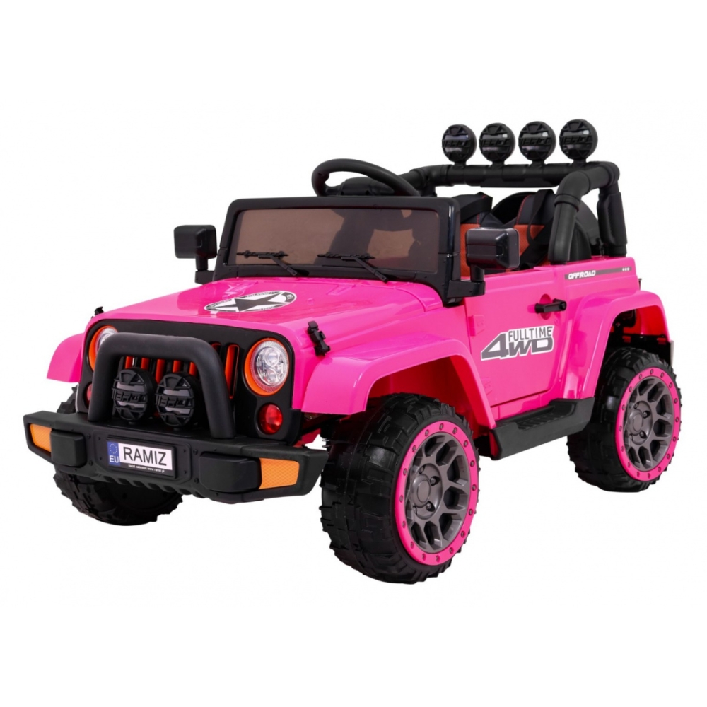 Elektromobilis Full Time 4WD 4x4, Pink-Elektromobiliai vaikams, Visureigiai-e-vaikas