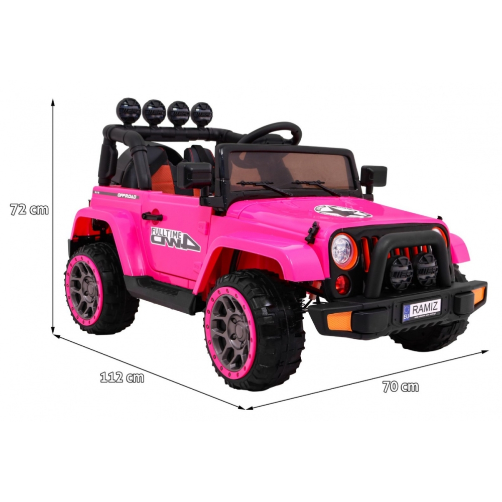 Elektromobilis Full Time 4WD 4x4, Pink-Elektromobiliai vaikams, Visureigiai-e-vaikas