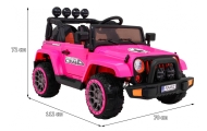Auto Terenowe Full Time 4WD dla dzieci Różowy + Napęd 4x4 + Pilot + Audio LED + Schowek