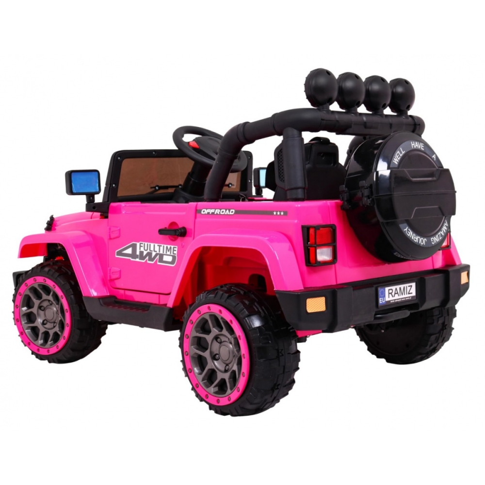 Elektromobilis Full Time 4WD 4x4, Pink-Elektromobiliai vaikams, Visureigiai-e-vaikas