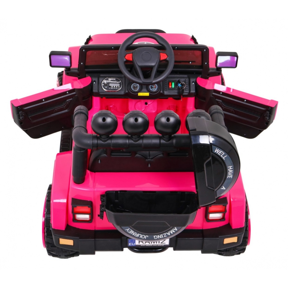 Elektromobilis Full Time 4WD 4x4, Pink-Elektromobiliai vaikams, Visureigiai-e-vaikas
