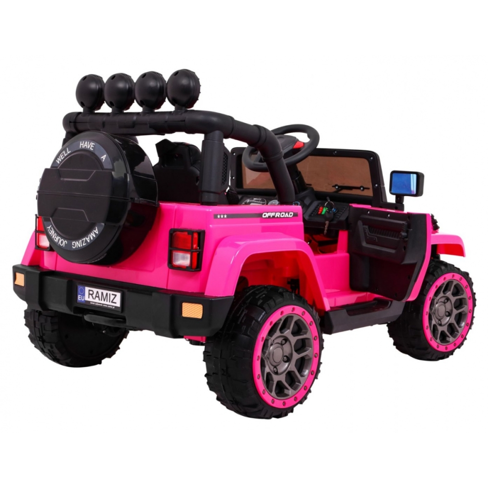 Elektromobilis Full Time 4WD 4x4, Pink-Elektromobiliai vaikams, Visureigiai-e-vaikas
