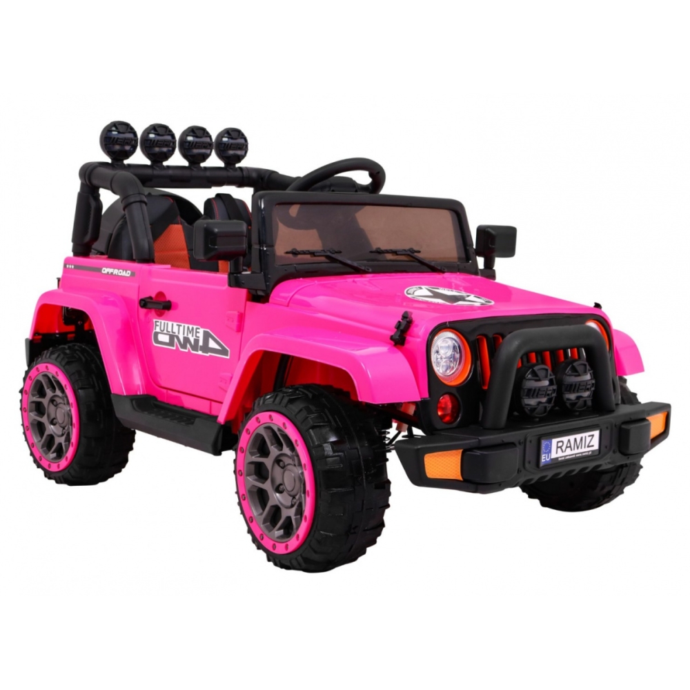 Elektromobilis Full Time 4WD 4x4, Pink-Elektromobiliai vaikams, Visureigiai-e-vaikas